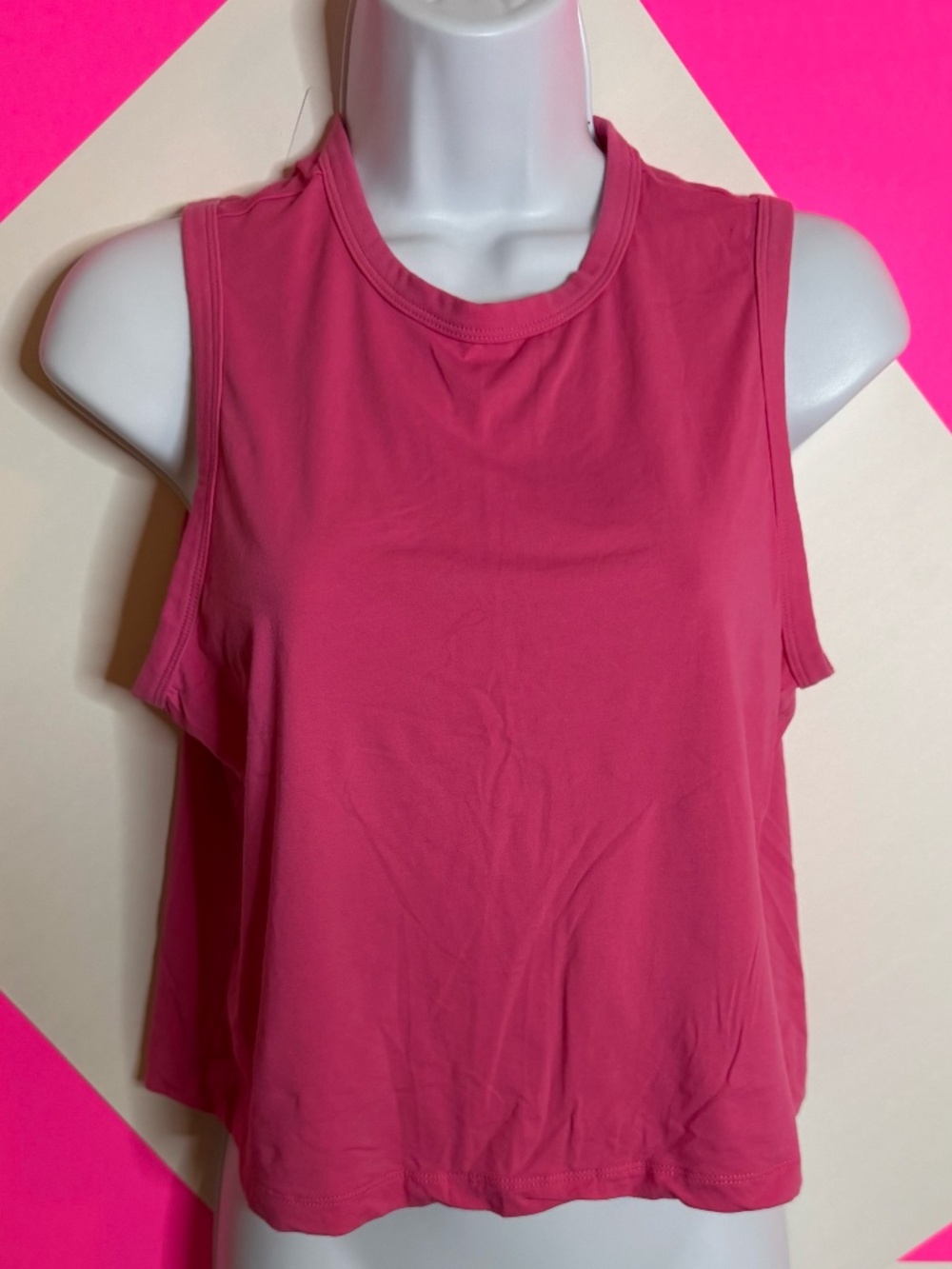 ✨ Hot Pink Athletic Muscle Tank | Barbie Workout Vibes | Estimated Size Small